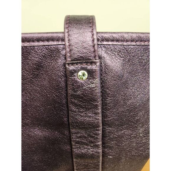 Longchamp Shoulder Handbag Tote purple Genuine Leather Rhinestone Large (PF) - Picture 8 of 16